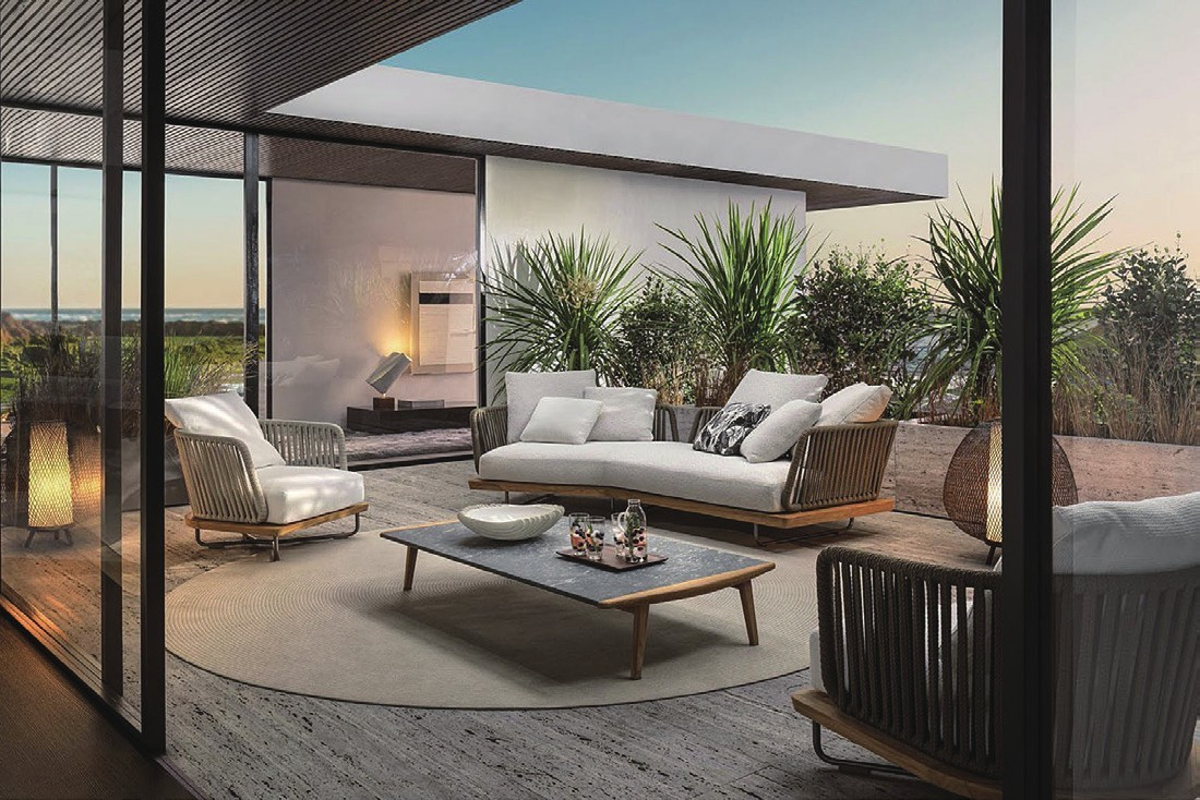 Minotti Sunray outdoor lounge set