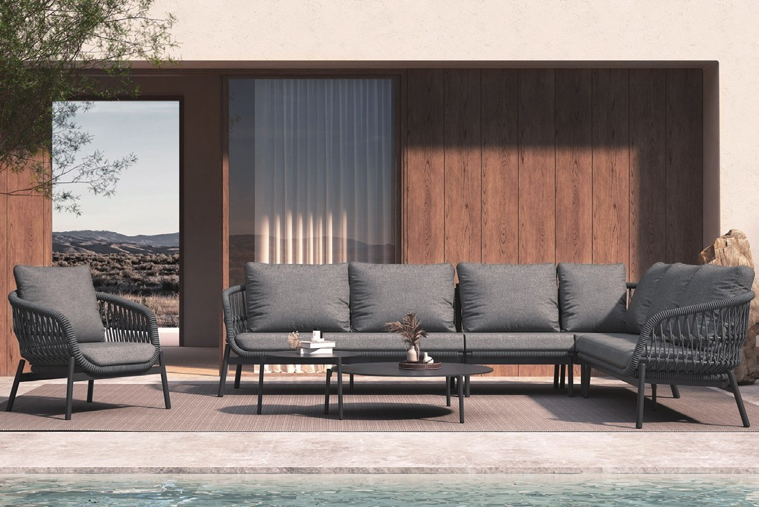 outdoor patio lounge set.