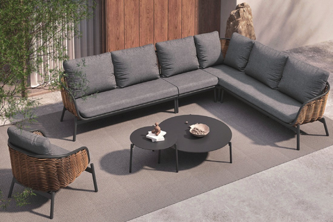 outdoor patio lounge set.