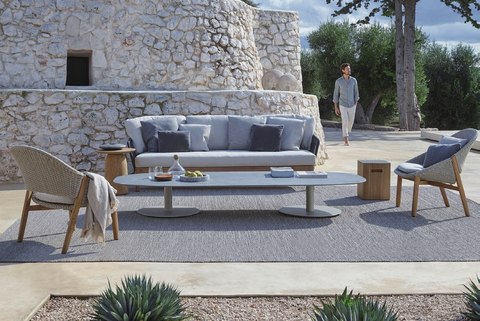 Outdoor patio lounge set.