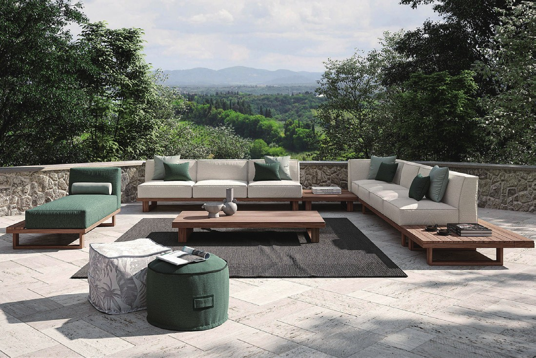 Outdoor patio lounge set.