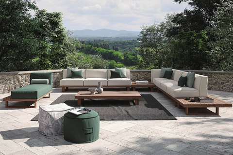 Outdoor patio lounge set.
