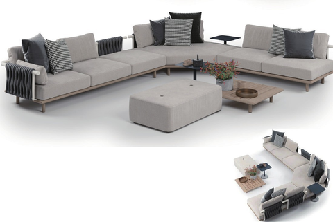Outdoor corner sofa set