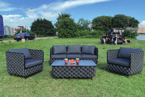 Outdoor patio lounge set.