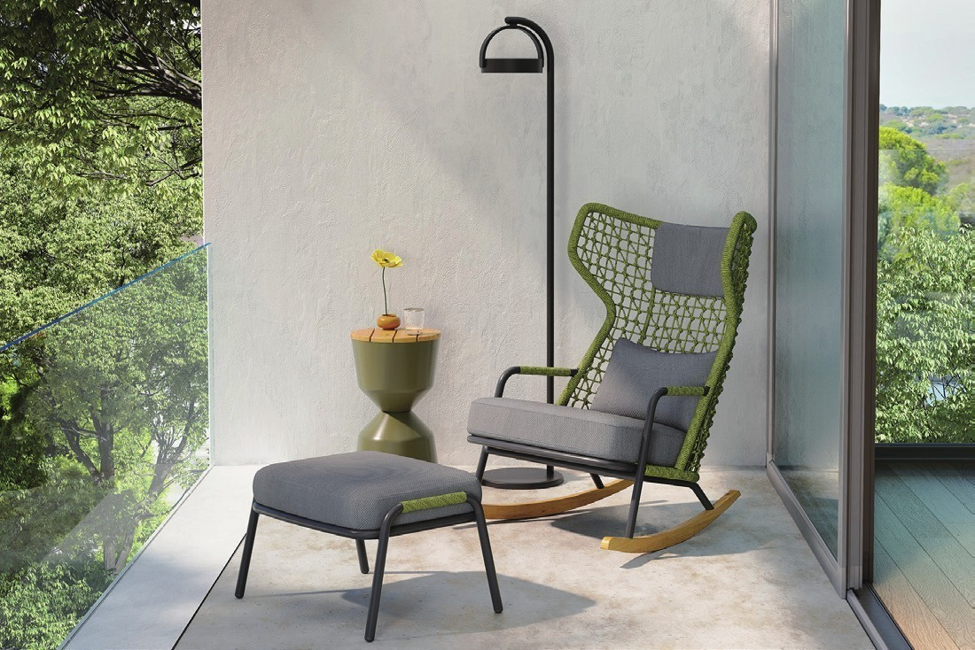 Banyan Tree High Back Rocking Chair.