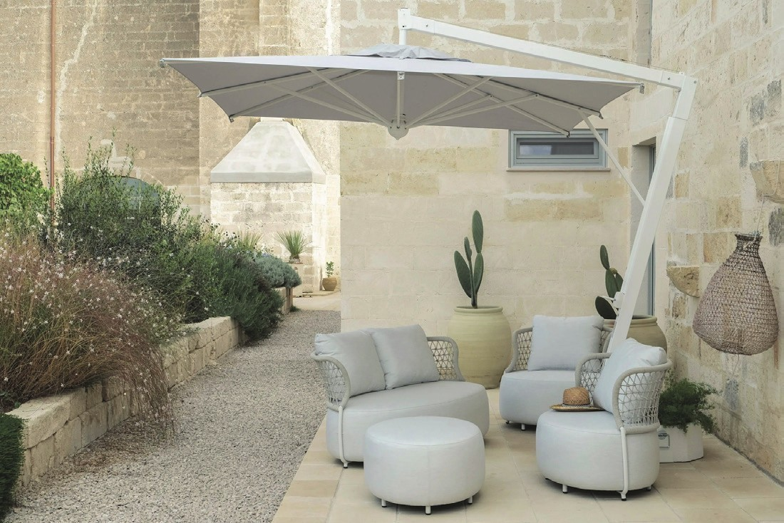 Outdoor patio lounge set.