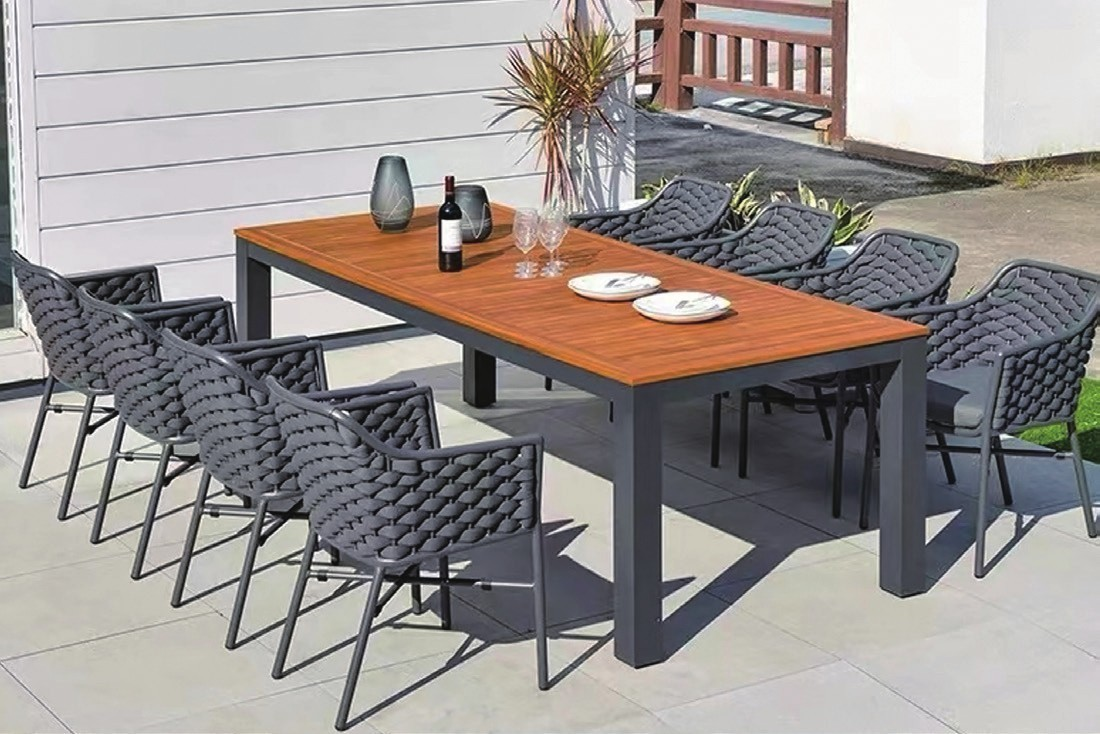 8 seater patio dining set with Armchair