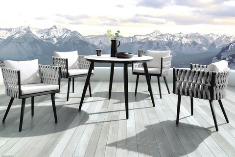 outdoor rattan dining set.
