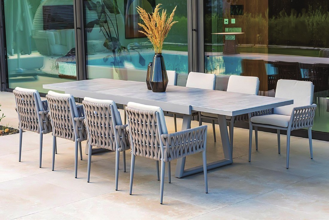 8 seater patio dining set with Armchair