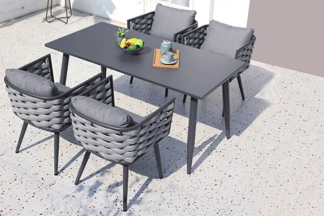 4 seater patio dining set with Armchair