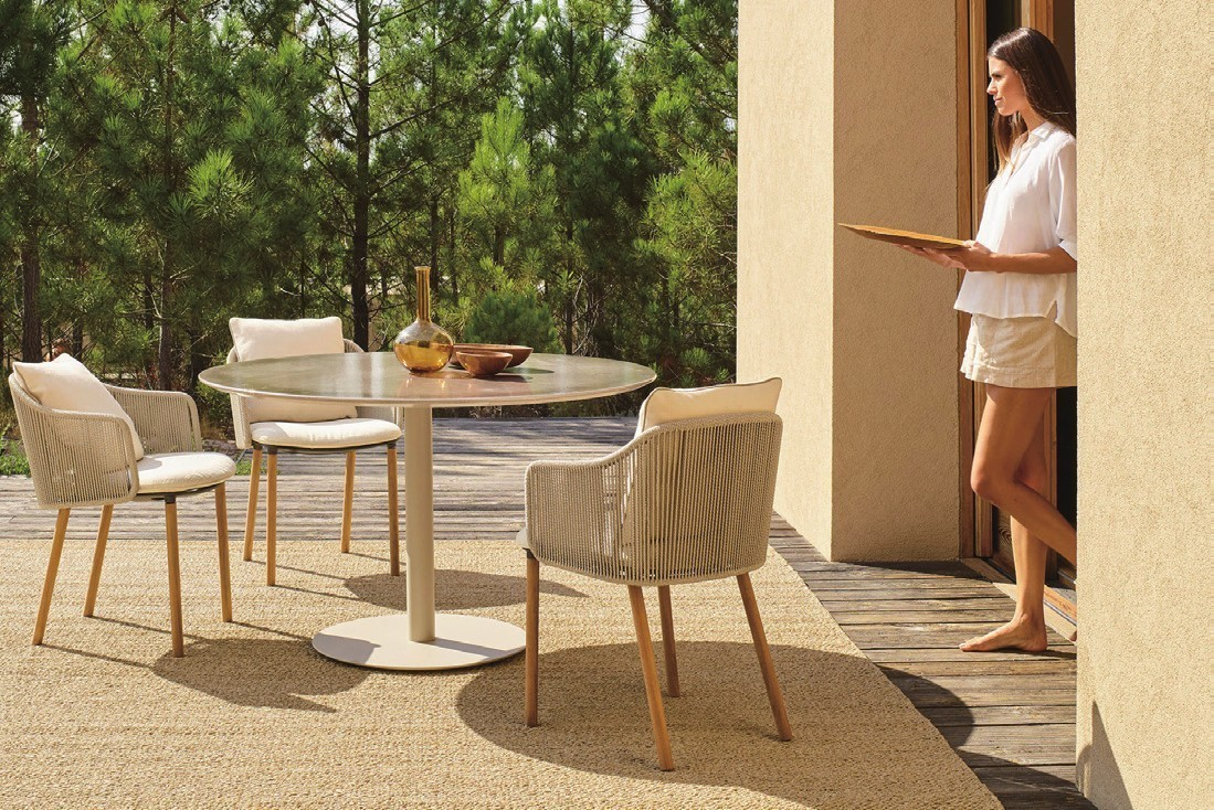 3 seater patio dining set with Armchair