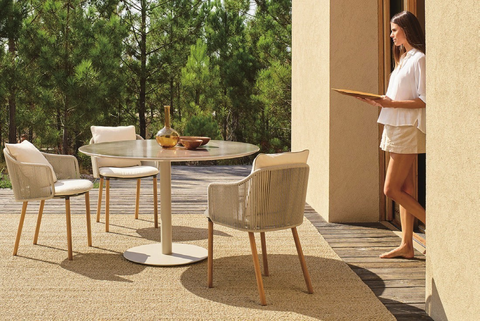 3 seater patio dining set with Armchair