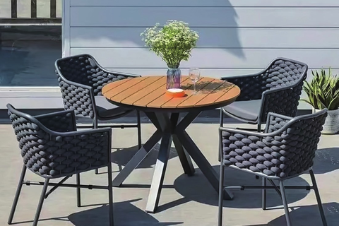 4 seater patio dining set with Armchair