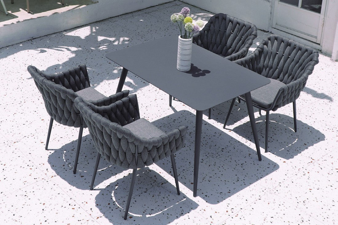 4 seater patio dining set with Armchair