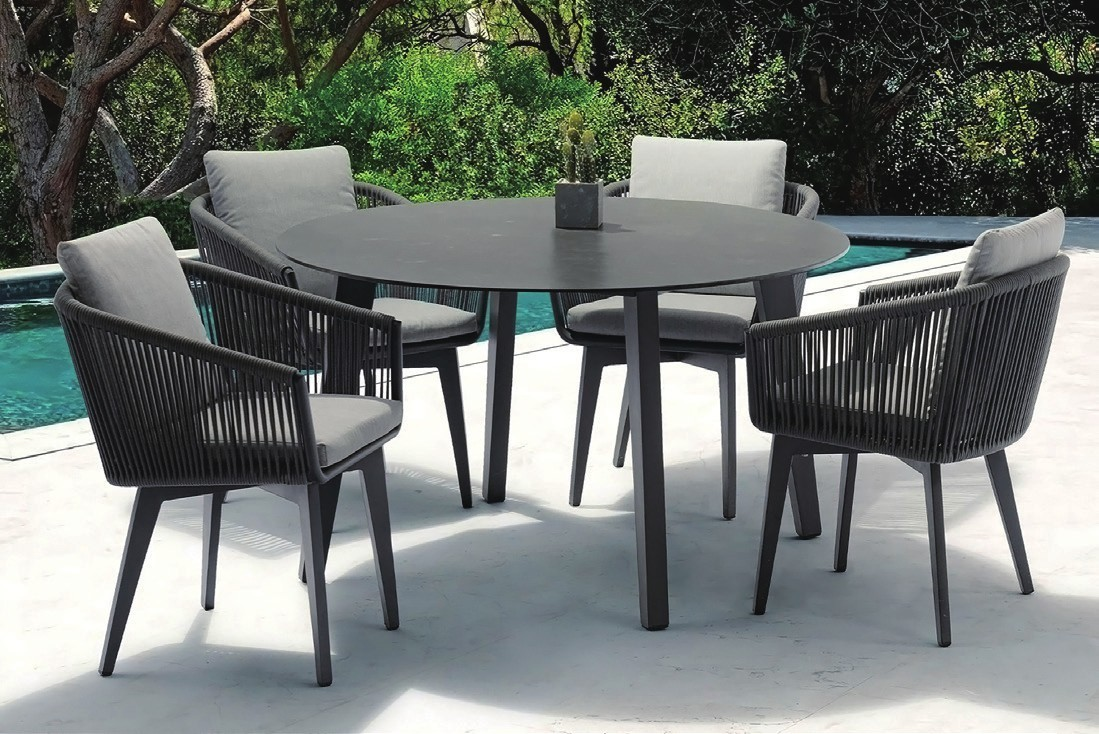 4 seater patio dining set with Armchair