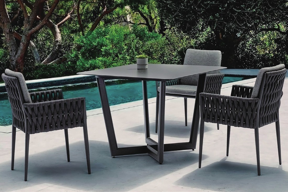 4 seater patio dining set with Armchair