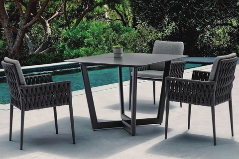 4 seater patio dining set with Armchair