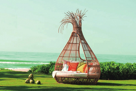 rattan birdcage daybed